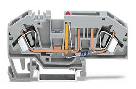 Wago Fuse Terminal Bock:Pluggable Rail-Mount