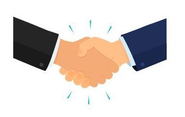 Phone and handshake icon representing direct buyer-seller communication on IndMALL